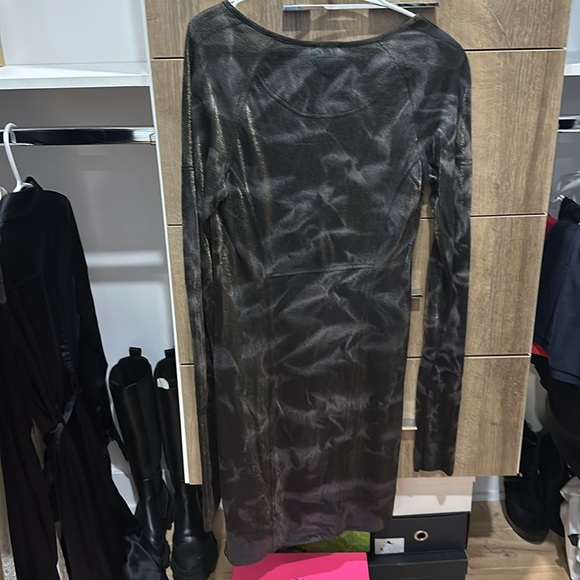 Diesel metallic black light weight long sleeve dress. Size small. - Picture 4 of 4
